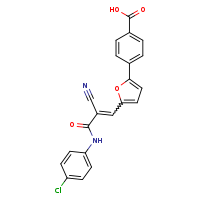 4-{5-[(1Z)-2-[(4-chlorophenyl)carbamoyl]-2-cyanoeth-1-en-1-yl]furan-2-yl}benzoic acid