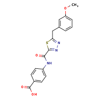 4-{5-[(3-methoxyphenyl)methyl]-1,3,4-thiadiazole-2-amido}benzoic acid