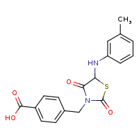 4-({5-[(3-methylphenyl)amino]-2,4-dioxo-1,3-thiazolidin-3-yl}methyl)benzoic acid