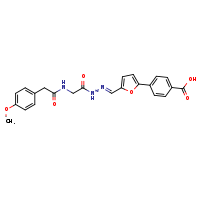 4-{5-[(E)-({2-[2-(4-methoxyphenyl)acetamido]acetamido}imino)methyl]furan-2-yl}benzoic acid