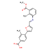 4-{5-[(E)-{[3-(methoxycarbonyl)-2-methylphenyl]imino}methyl]furan-2-yl}-3-methylbenzoic acid