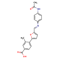 4-{5-[(E)-[(4-acetamidophenyl)imino]methyl]furan-2-yl}-3-methylbenzoic acid