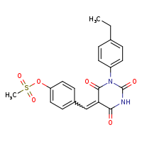 4-{[(5Z)-1-(4-ethylphenyl)-2,4,6-trioxo-1,3-diazinan-5-ylidene]methyl}phenyl methanesulfonate