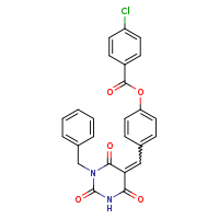 4-{[(5Z)-1-benzyl-2,4,6-trioxo-1,3-diazinan-5-ylidene]methyl}phenyl 4-chlorobenzoate