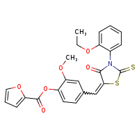 4-{[(5Z)-3-(2-ethoxyphenyl)-4-oxo-2-sulfanylidene-1,3-thiazolidin-5-ylidene]methyl}-2-methoxyphenyl furan-2-carboxylate