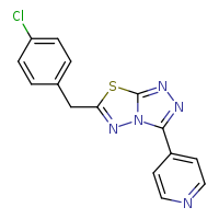 4-{6-[(4-chlorophenyl)methyl]-[1,2,4]triazolo[3,4-b][1,3,4]thiadiazol-3-yl}pyridine