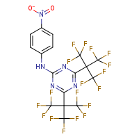 4,6-bis[1,1,1,3,3,3-hexafluoro-2-(trifluoromethyl)propan-2-yl]-N-(4-nitrophenyl)-1,3,5-triazin-2-amine