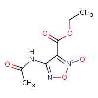 4-acetamido-3-(ethoxycarbonyl)-1,2,5-oxadiazol-2-ium-2-olate