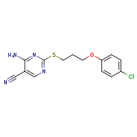4-amino-2-{[3-(4-chlorophenoxy)propyl]sulfanyl}pyrimidine-5-carbonitrile