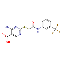 4-amino-2-[({[3-(trifluoromethyl)phenyl]carbamoyl}methyl)sulfanyl]pyrimidine-5-carboxylic acid
