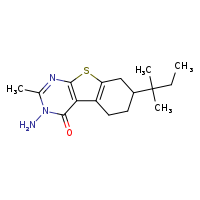 4-amino-5-methyl-11-(2-methylbutan-2-yl)-8-thia-4,6-diazatricyclo[7.4.0.0²,?]trideca-1(9),2(7),5-trien-3-one