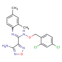 4-amino-N-[(2,4-dichlorophenyl)methoxy]-N'-(2,4-dimethylphenyl)-1,2,5-oxadiazole-3-carboximidamide