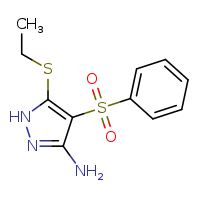 4-(benzenesulfonyl)-5-(ethylsulfanyl)-1H-pyrazol-3-amine