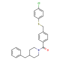 4-benzyl-1-(4-{[(4-chlorophenyl)sulfanyl]methyl}benzoyl)piperidine
