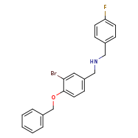 {[4-(benzyloxy)-3-bromophenyl]methyl}[(4-fluorophenyl)methyl]amine