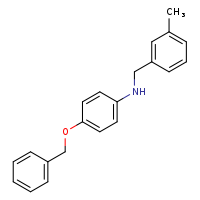 4-(benzyloxy)-N-[(3-methylphenyl)methyl]aniline