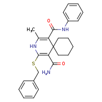 4-(benzylsulfanyl)-2-methyl-N1-phenyl-3-azaspiro[5.5]undeca-1,4-diene-1,5-dicarboxamide