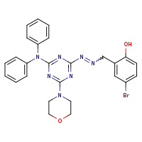4-bromo-2-({2-[4-(diphenylamino)-6-(morpholin-4-yl)-1,3,5-triazin-2-yl]diazen-1-yl}methyl)phenol