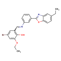 4-bromo-2-ethoxy-6-[(E)-{[3-(5-ethyl-1,3-benzoxazol-2-yl)phenyl]imino}methyl]phenol