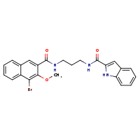 4-bromo-N-[3-(1H-indol-2-ylformamido)propyl]-3-methoxynaphthalene-2-carboxamide