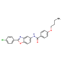 4-butoxy-N-[2-(4-chlorophenyl)-1,3-benzoxazol-5-yl]benzamide