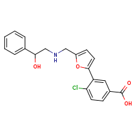 4-chloro-3-(5-{[(2-hydroxy-2-phenylethyl)amino]methyl}furan-2-yl)benzoic acid