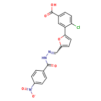 4-chloro-3-{5-[(E)-{[(4-nitrophenyl)formamido]imino}methyl]furan-2-yl}benzoic acid