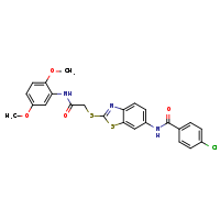 4-chloro-N-[2-({[(2,5-dimethoxyphenyl)carbamoyl]methyl}sulfanyl)-1,3-benzothiazol-6-yl]benzamide