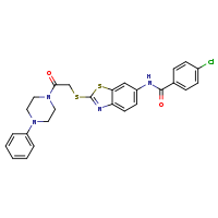 4-chloro-N-(2-{[2-oxo-2-(4-phenylpiperazin-1-yl)ethyl]sulfanyl}-1,3-benzothiazol-6-yl)benzamide