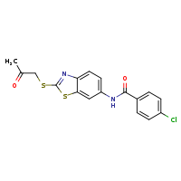 4-chloro-N-{2-[(2-oxopropyl)sulfanyl]-1,3-benzothiazol-6-yl}benzamide