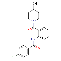 4-chloro-N-[2-(4-methylpiperidine-1-carbonyl)phenyl]benzamide