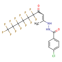 4-chloro-N'-[(2E)-5,5,6,6,7,7,8,8,9,9,10,10,10-tridecafluoro-4-oxodec-2-en-2-yl]benzohydrazide