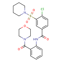 4-chloro-N-[2-(morpholine-4-carbonyl)phenyl]-3-(piperidine-1-sulfonyl)benzamide