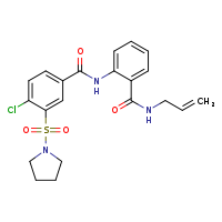4-chloro-N-{2-[(prop-2-en-1-yl)carbamoyl]phenyl}-3-(pyrrolidine-1-sulfonyl)benzamide