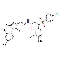 4-chloro-N-(3,4-dimethylphenyl)-N-({N'-[(E)-[1-(2,4-dimethylphenyl)-2,5-dimethylpyrrol-3-yl]methylidene]hydrazinecarbonyl}methyl)benzenesulfonamide