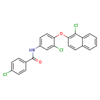 4-chloro-N-{3-chloro-4-[(1-chloronaphthalen-2-yl)oxy]phenyl}benzamide