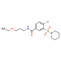 4-chloro-N-(3-ethoxypropyl)-3-(piperidine-1-sulfonyl)benzamide
