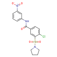 4-chloro-N-(3-nitrophenyl)-3-(pyrrolidine-1-sulfonyl)benzamide