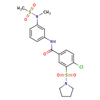 4-chloro-N-[3-(N-methylmethanesulfonamido)phenyl]-3-(pyrrolidine-1-sulfonyl)benzamide
