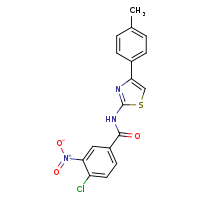 4-chloro-N-[4-(4-methylphenyl)-1,3-thiazol-2-yl]-3-nitrobenzamide