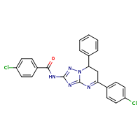 4-chloro-N-[5-(4-chlorophenyl)-7-phenyl-6H,7H-[1,2,4]triazolo[1,5-a]pyrimidin-2-yl]benzamide