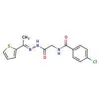 4-chloro-N-({N'-[(1E)-1-(thiophen-2-yl)ethylidene]hydrazinecarbonyl}methyl)benzamide