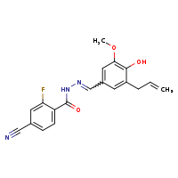 4-cyano-2-fluoro-N'-[(E)-[4-hydroxy-3-methoxy-5-(prop-2-en-1-yl)phenyl]methylidene]benzohydrazide
