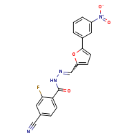 4-cyano-2-fluoro-N'-[(E)-[5-(3-nitrophenyl)furan-2-yl]methylidene]benzohydrazide