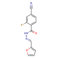 4-cyano-2-fluoro-N'-[(E)-furan-2-ylmethylidene]benzohydrazide