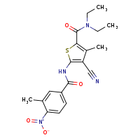4-cyano-N,N-diethyl-3-methyl-5-(3-methyl-4-nitrobenzamido)thiophene-2-carboxamide