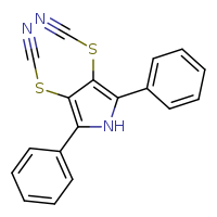 {[4-(cyanosulfanyl)-2,5-diphenyl-1H-pyrrol-3-yl]sulfanyl}formonitrile