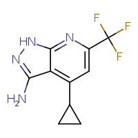 4-cyclopropyl-6-(trifluoromethyl)-1H-pyrazolo[3,4-b]pyridin-3-amine