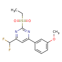 4-(difluoromethyl)-2-(ethanesulfonyl)-6-(3-methoxyphenyl)pyrimidine