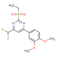 4-(difluoromethyl)-6-(3,4-dimethoxyphenyl)-2-(ethanesulfonyl)pyrimidine